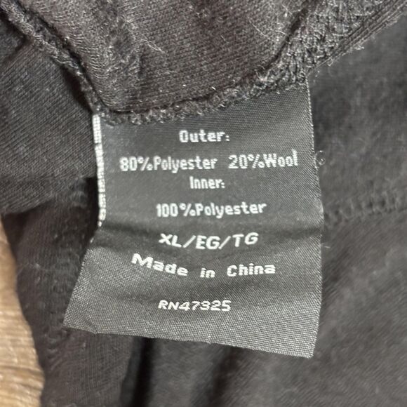 Omni Wool Shirt Men's XL Black Long Sleeve Wool Blend Crewneck Outdoor Basic - Picture 9 of 9